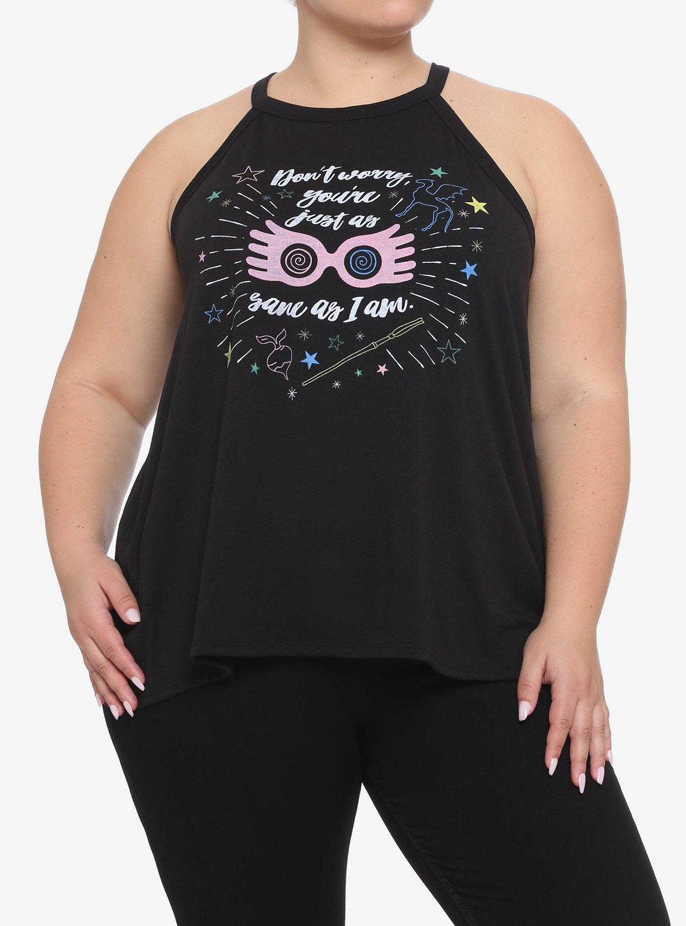 Harry Potter Luna Lovegood Chiffon Back Tank Top Plus Size, MULTI, hi-res
