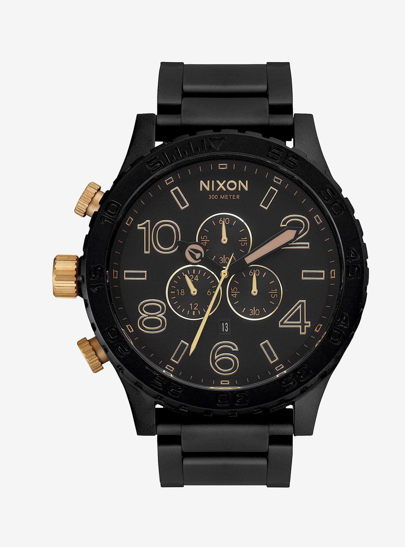 Nixon 51-30 Chrono Matte Black Gold Watch, , hi-res