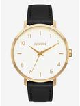 Nixon Arrow Leather Gold Cream Black Watch, , hi-res
