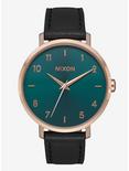 Nixon Arrow Leather Rose Gold Emerald Watch, , hi-res