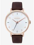 Nixon Arrow Leather Rose Gold Silver Watch, , hi-res