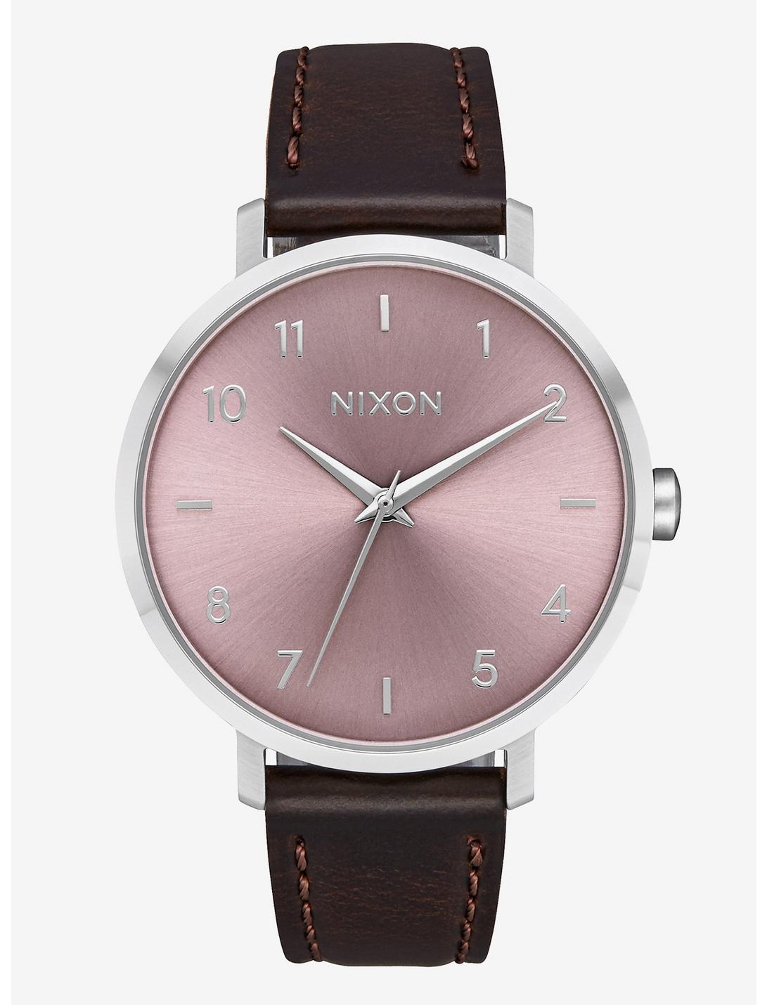 Nixon Arrow Leather Silver Pale Lavender Watch, , hi-res