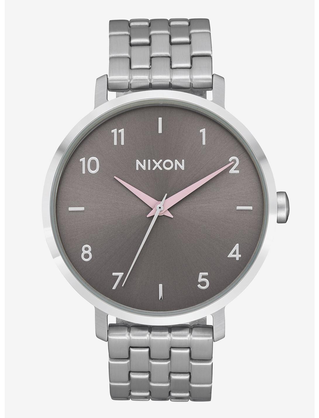 Nixon Arrow Silver Gray Pale Pink Watch, , hi-res