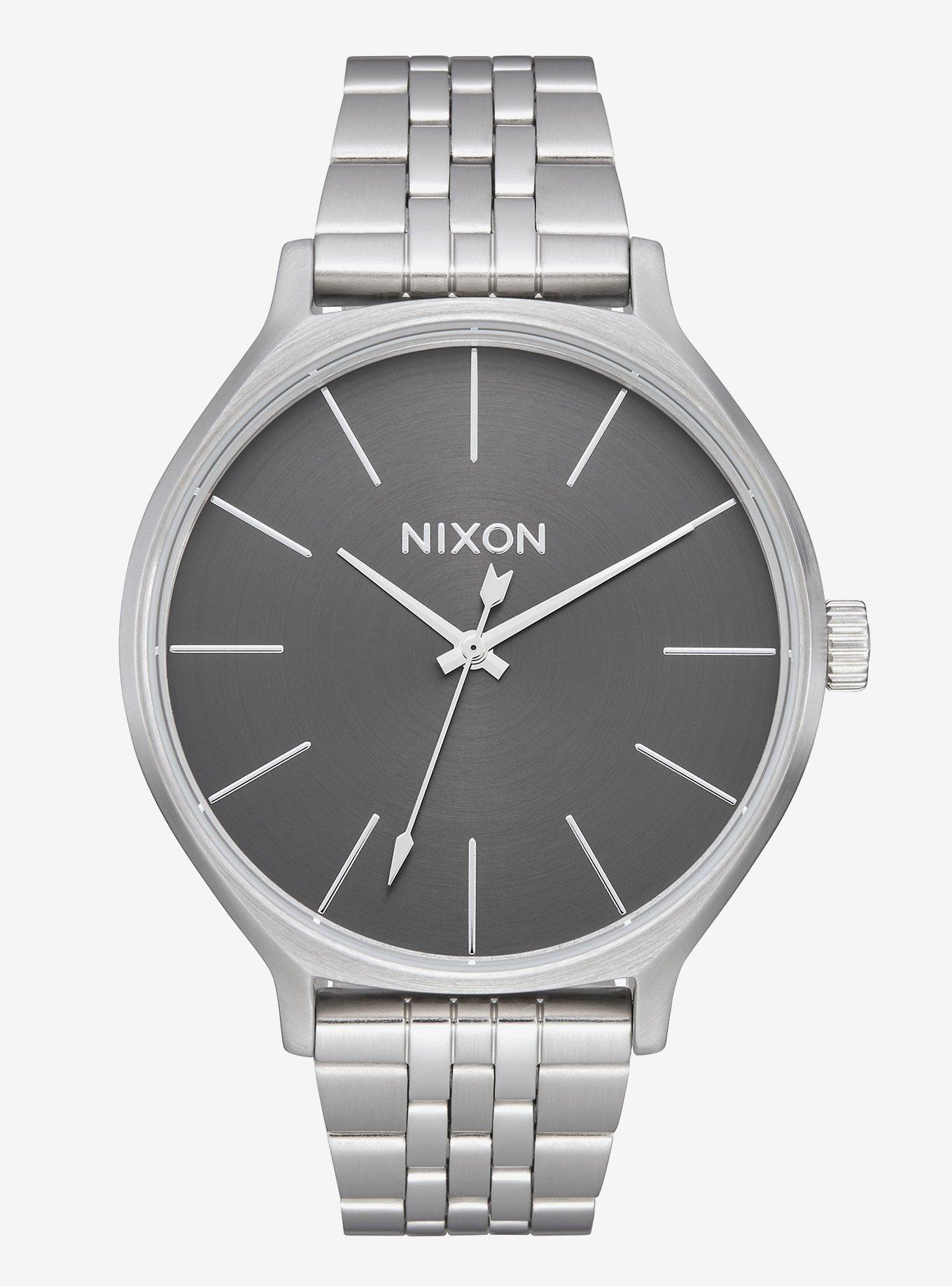 Nixon Clique All Silver Gray Watch, , hi-res
