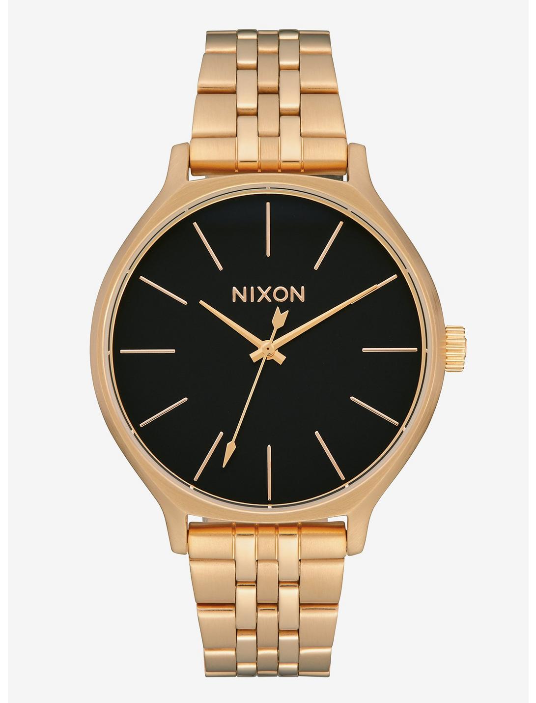 Nixon Clique Gold Black Watch, , hi-res
