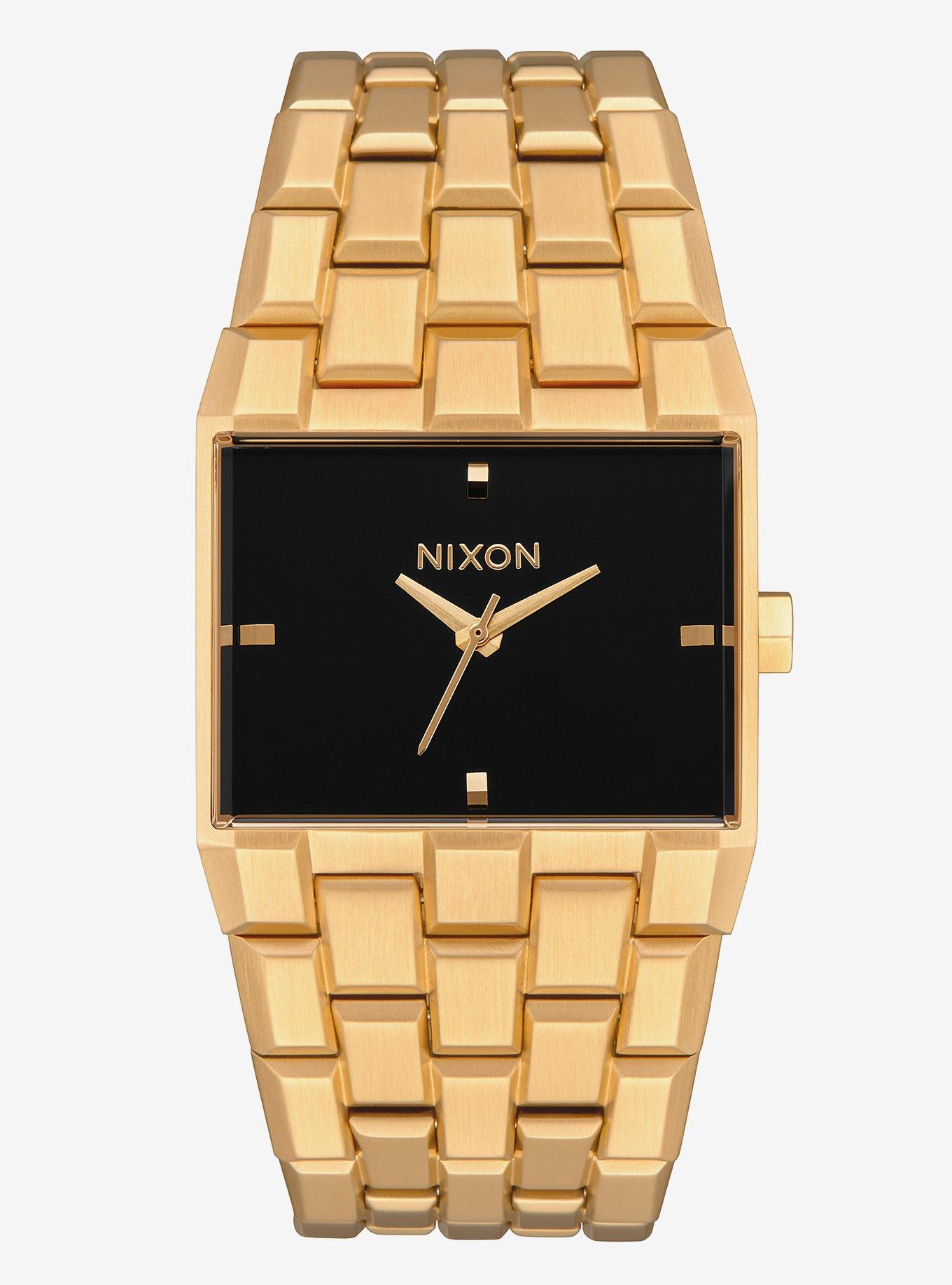 Nixon Ticket All Gold Black Watch, , hi-res