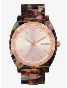 Nixon Time Teller Acetate Rose Gold Pink Tortoise Watch, , hi-res
