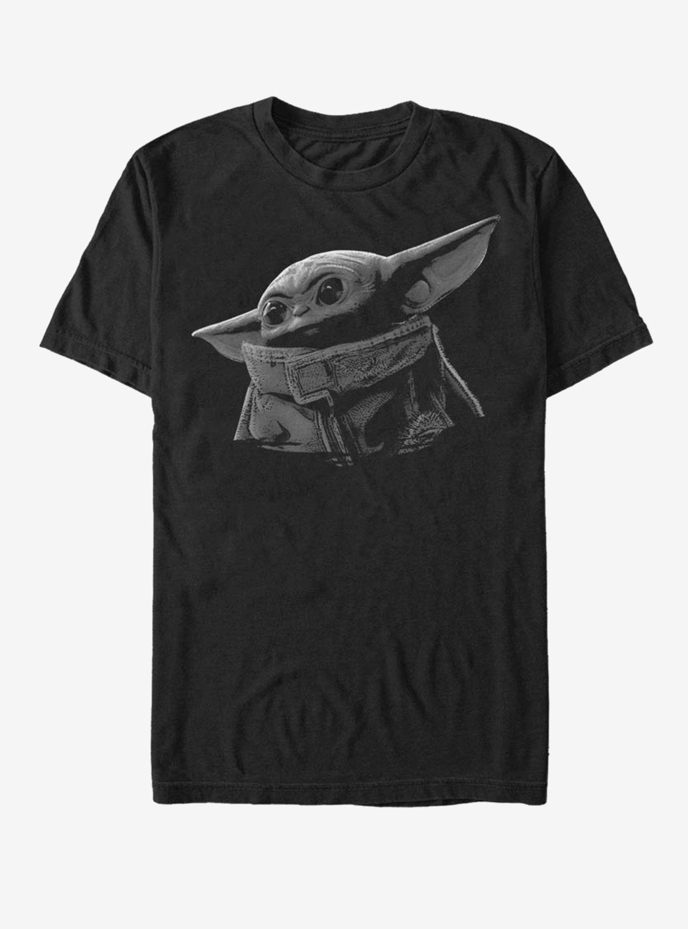 Star Wars The Mandalorian The Child Black & White T-Shirt, BLACK, hi-res