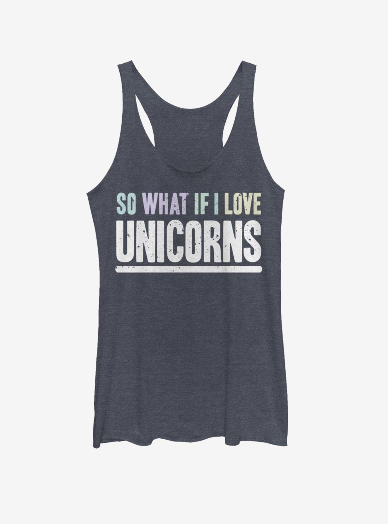 What Unicorn Love Girls Tank, NAVY HTR, hi-res view 1