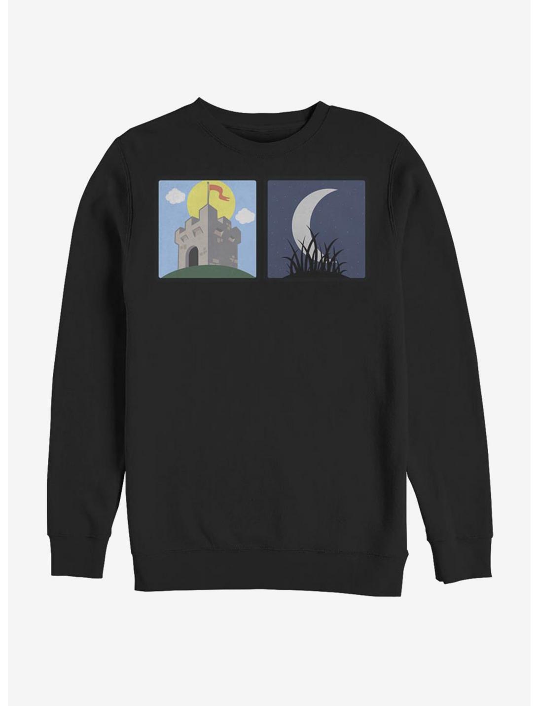 Fortress And Night Time Sweatshirt, BLACK, hi-res