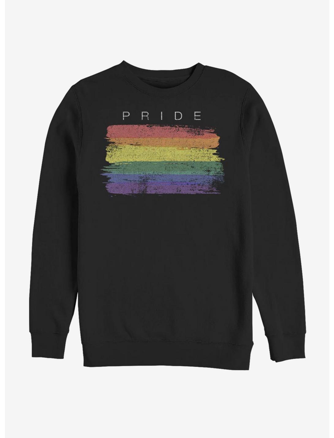 Pride Paintbrush Rainbow Sweatshirt, BLACK, hi-res