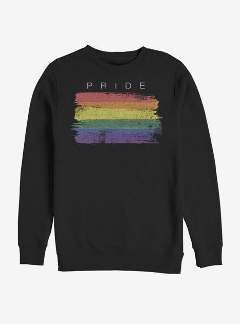 Pride Paintbrush Rainbow Sweatshirt - BLACK | Hot Topic