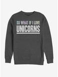 What Unicorn Love Sweatshirt, CHAR HTR, hi-res