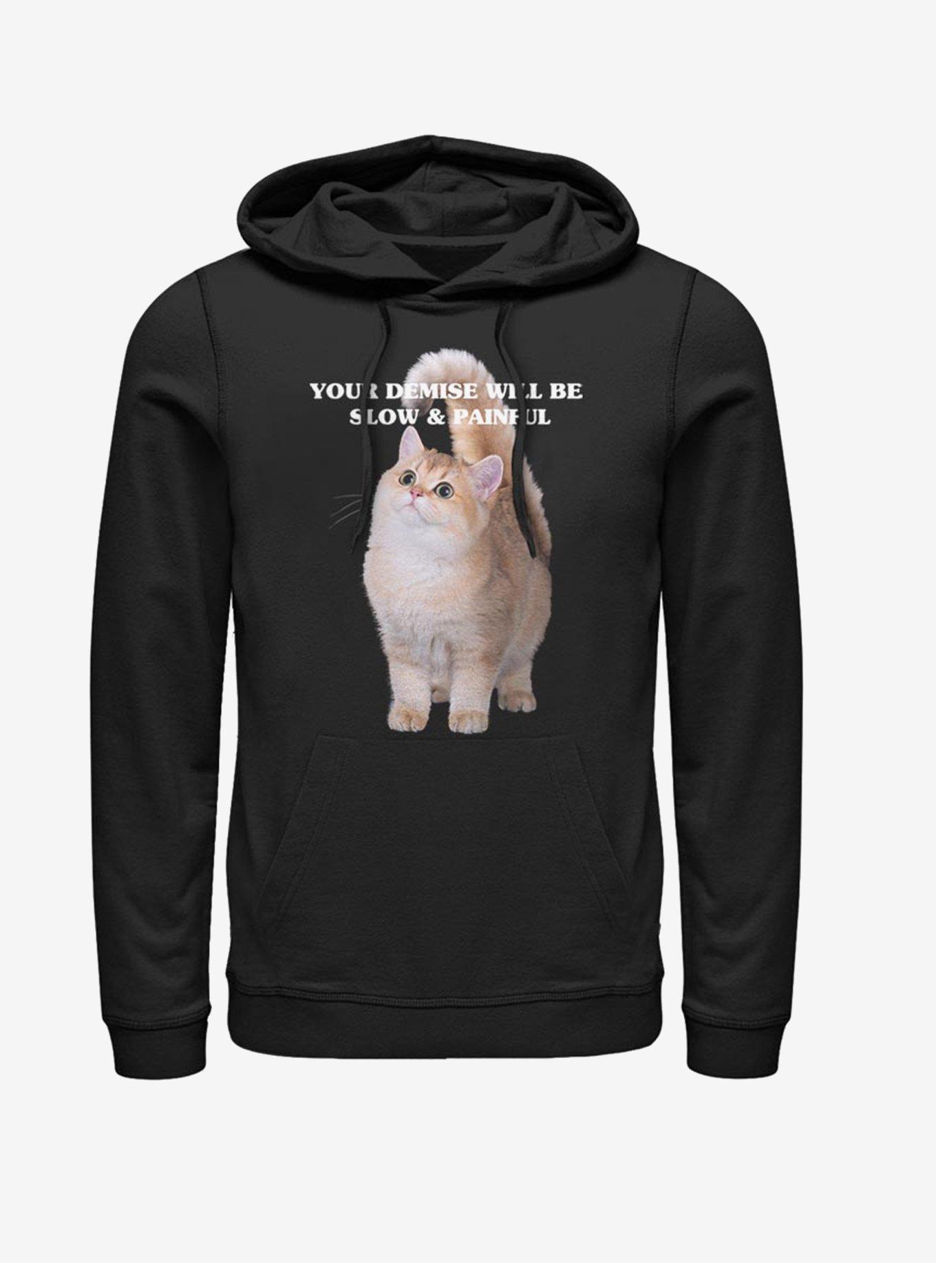 Demise Cat Hoodie, BLACK, hi-res