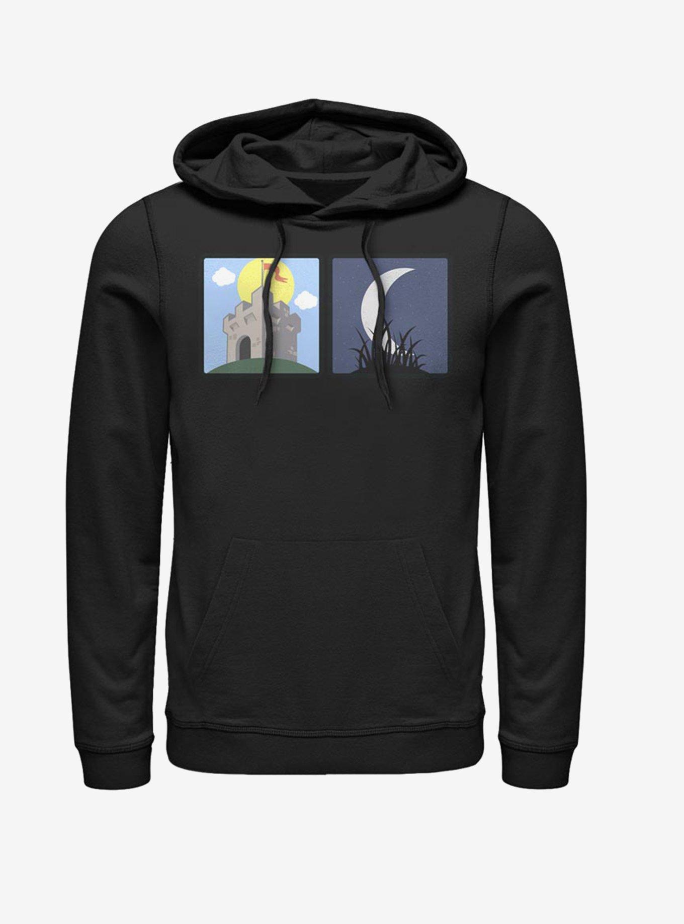 Fortress And Night Time Hoodie, BLACK, hi-res