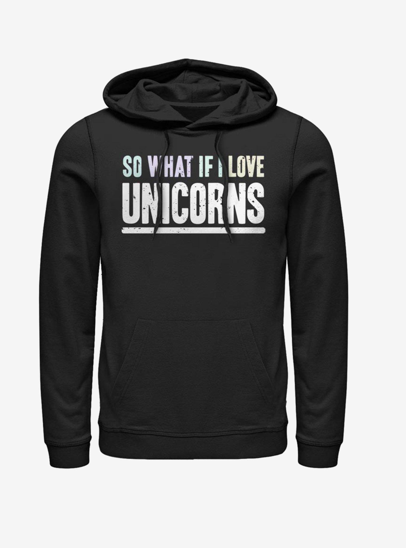 What Unicorn Love Hoodie, BLACK, hi-res