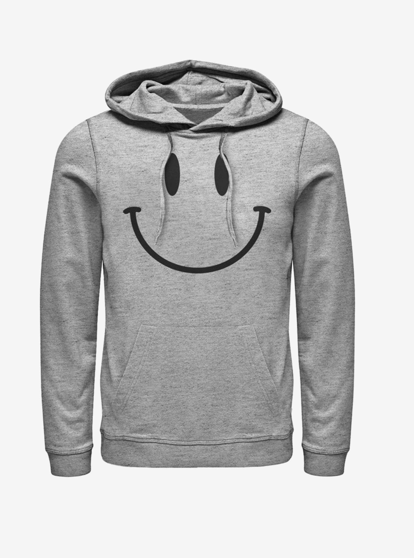 Smile Face Hoodie GREY Hot Topic