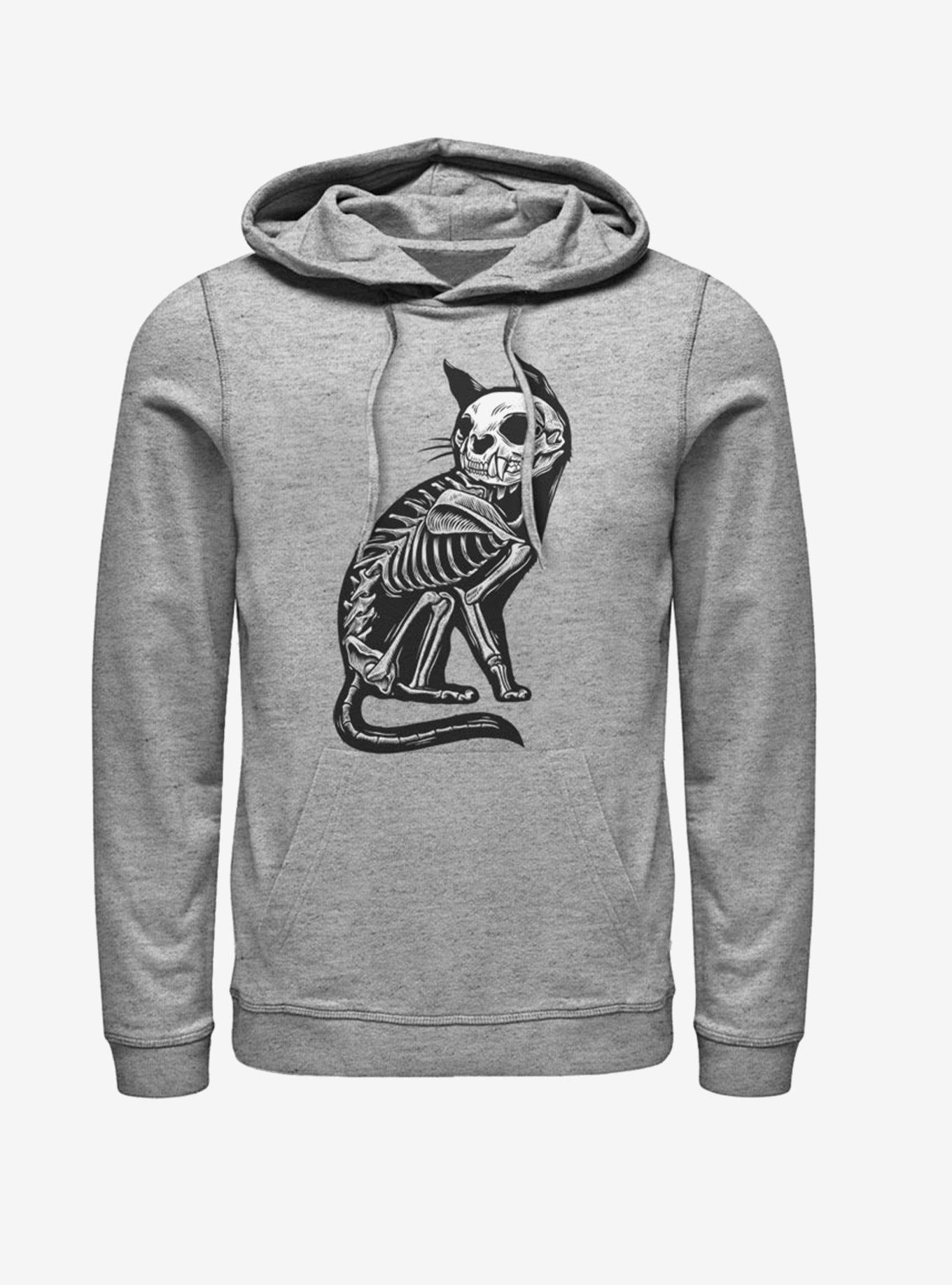 Cat X-Ray Skeleton Hoodie, ATH HTR, hi-res