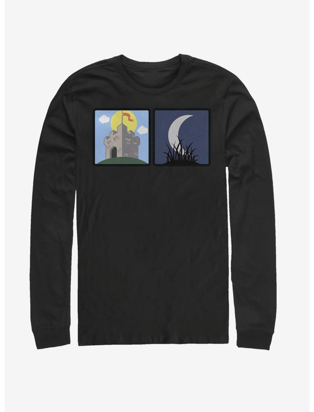 Fortress And Night Time Long-Sleeve T-Shirt, BLACK, hi-res