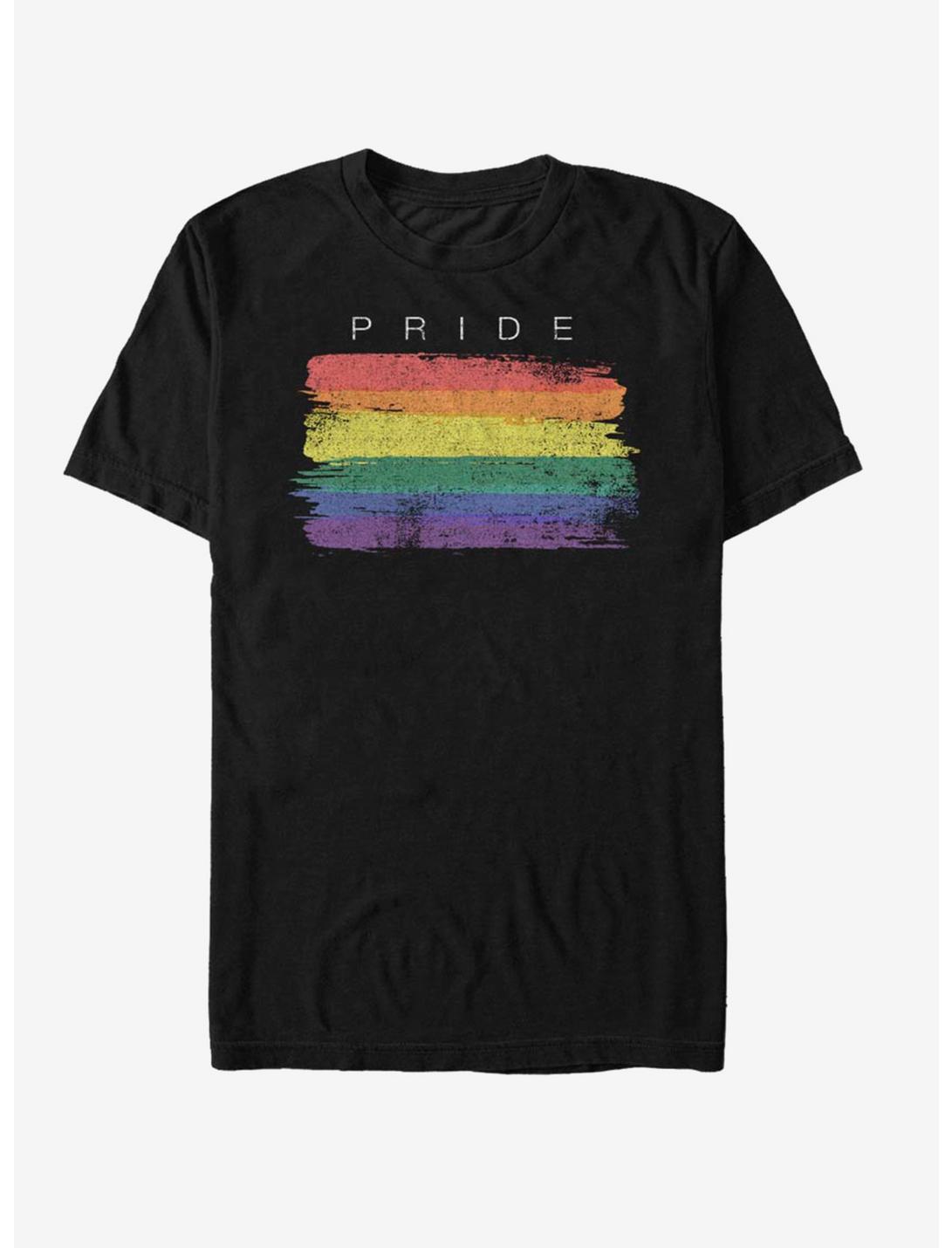 Pride Paintbrush Rainbow T-Shirt - BLACK | Hot Topic