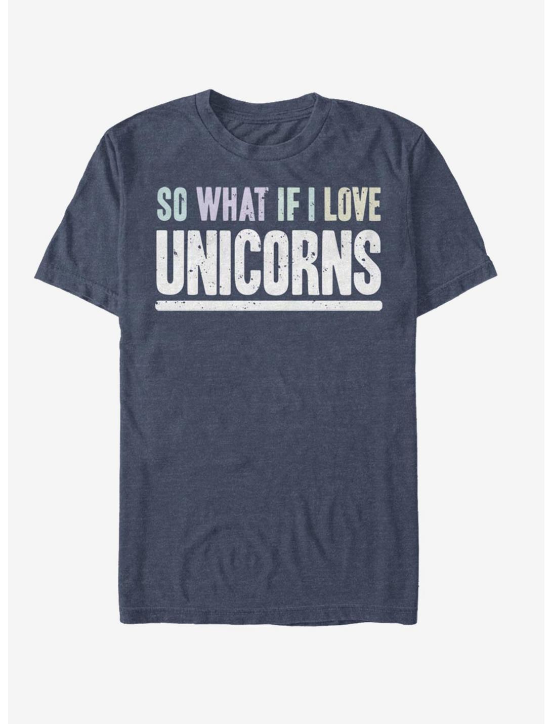 What Unicorn Love T-Shirt, NAVY HTR, hi-res