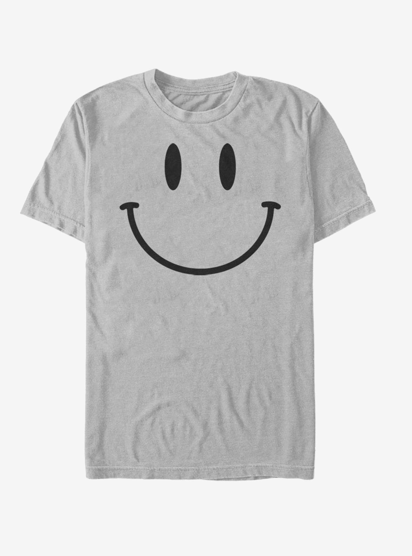 Smiley Face T-Shirt, SILVER, hi-res