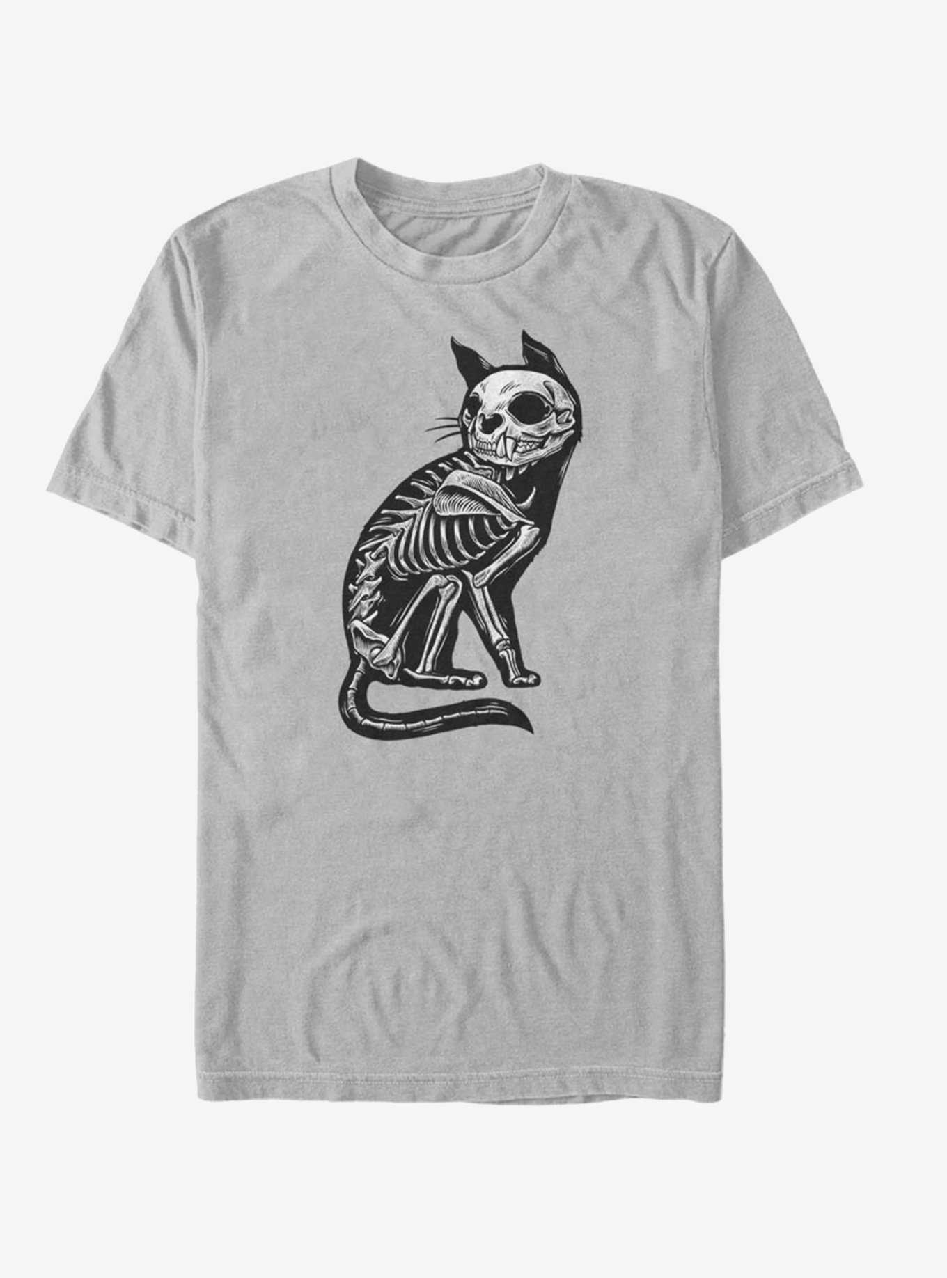 Cat X-Ray Skeleton T-Shirt, , hi-res