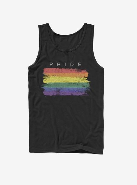 Pride Paintbrush Rainbow Tank - BLACK | Hot Topic