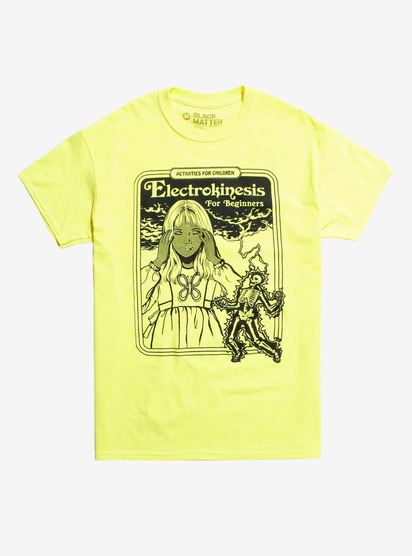 Electrokinesis For Beginners Neon Yellow T-Shirt By Steven Rhodes Hot Topic Exclusive, SAFETY GREEN, hi-res
