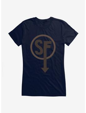 Sally Face Brown Sanity's Fall Larry Girls T-Shirt, NAVY, hi-res