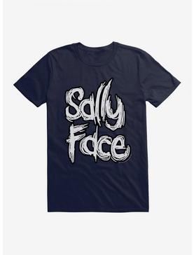 Sally Face Bold Title Script T-Shirt, NAVY, hi-res
