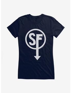 Sally Face Sanity's Fall Larry Girls T-Shirt, NAVY, hi-res