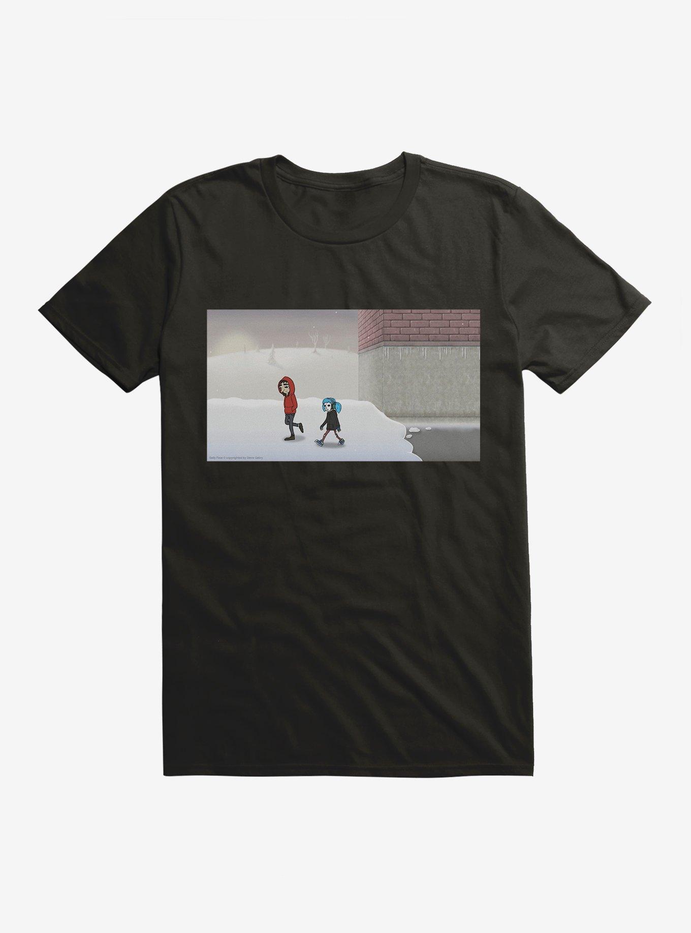 Sally Face Walking Through The Snow T-Shirt, , hi-res