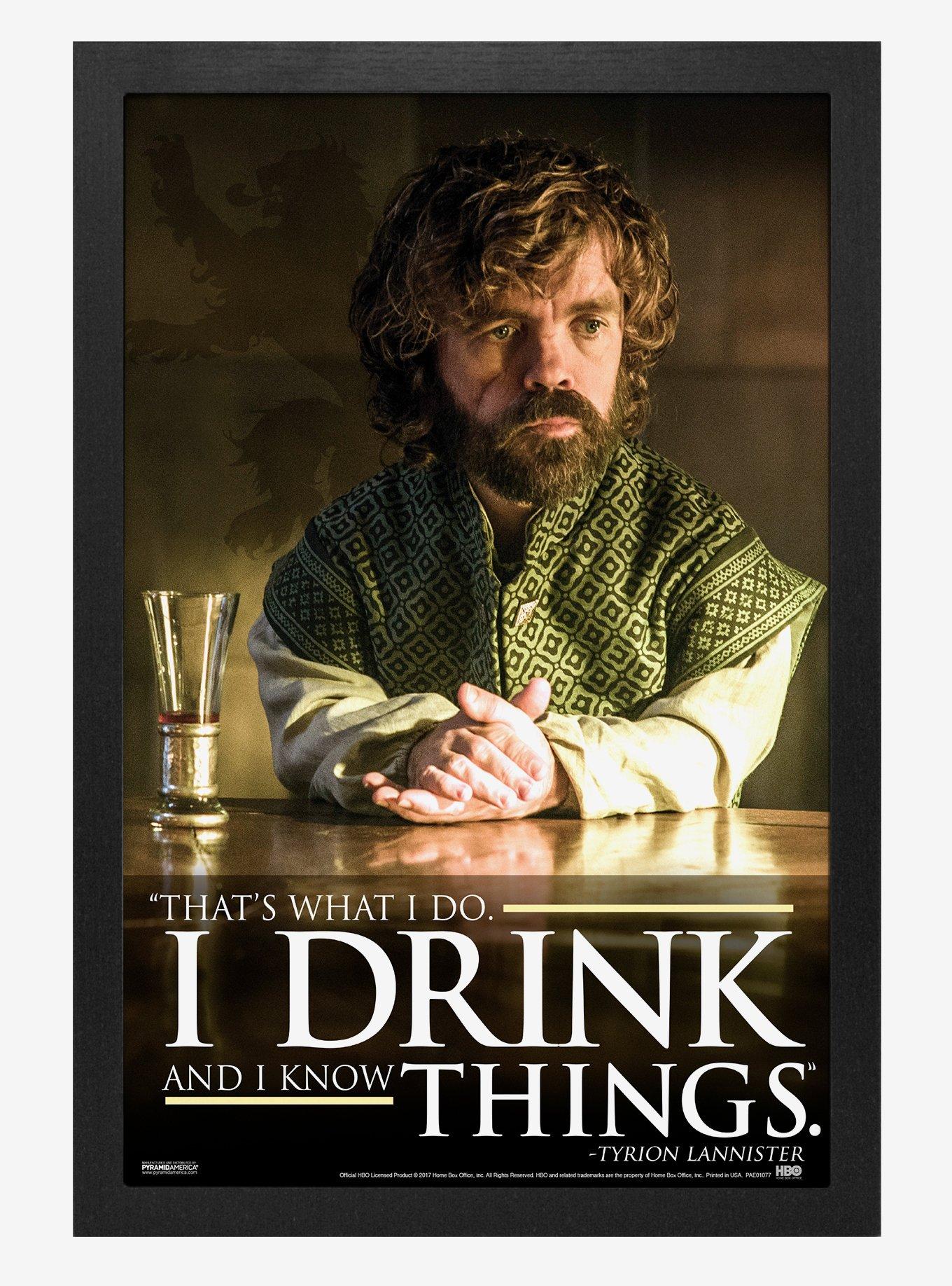Game Of Thrones Tyrion Drink Quote Poster, , hi-res