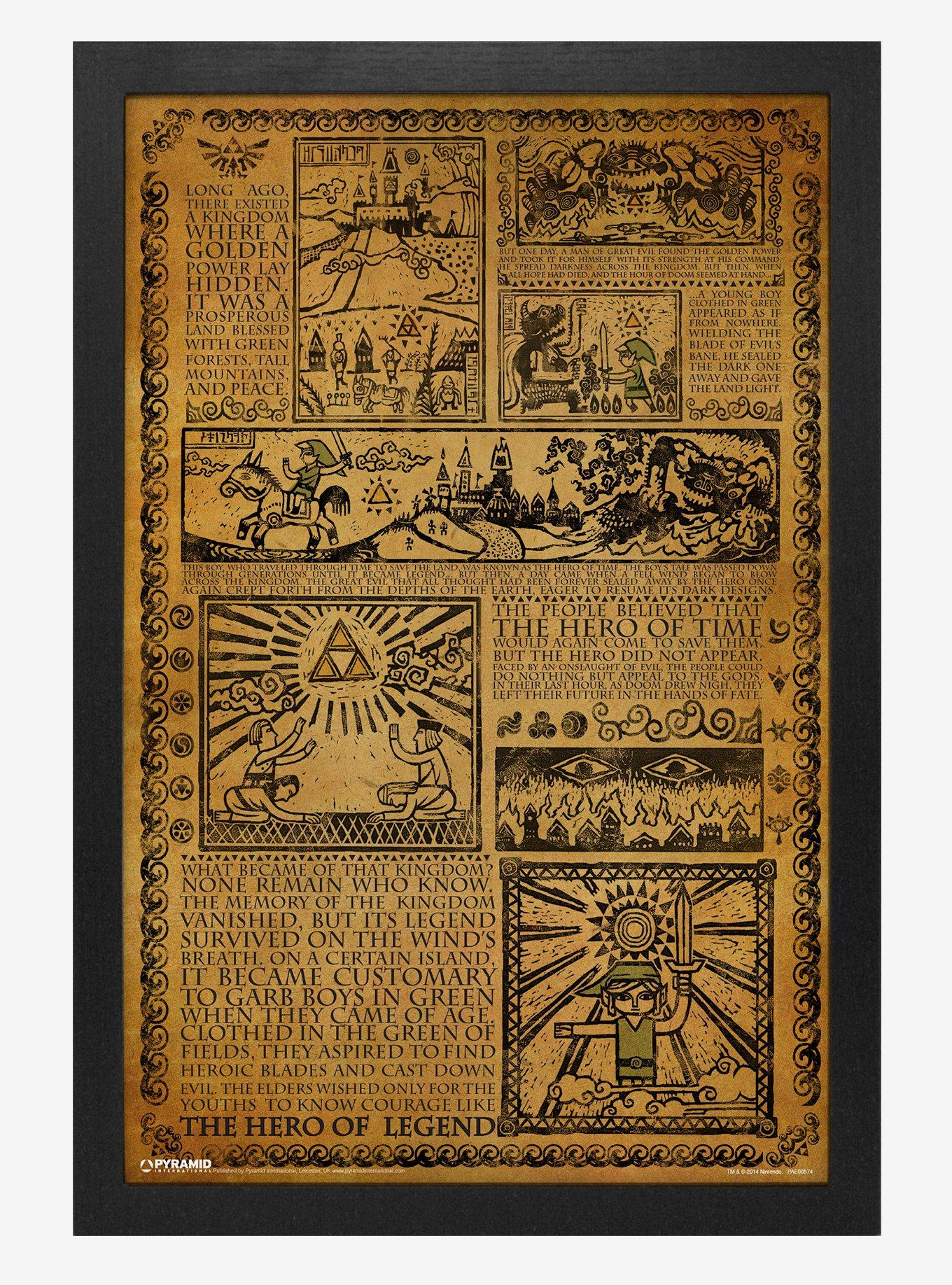 Nintendo The Legend Of Zelda Story Of The Hero Framed Poster, , hi-res