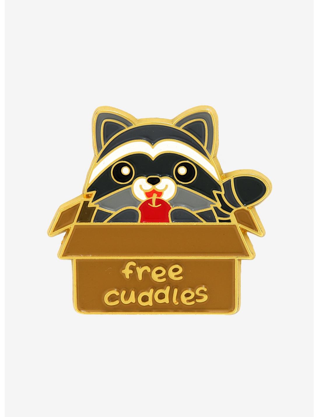 Raccoon Free Cuddles Enamel Pin - BoxLunch Exclusive, , hi-res