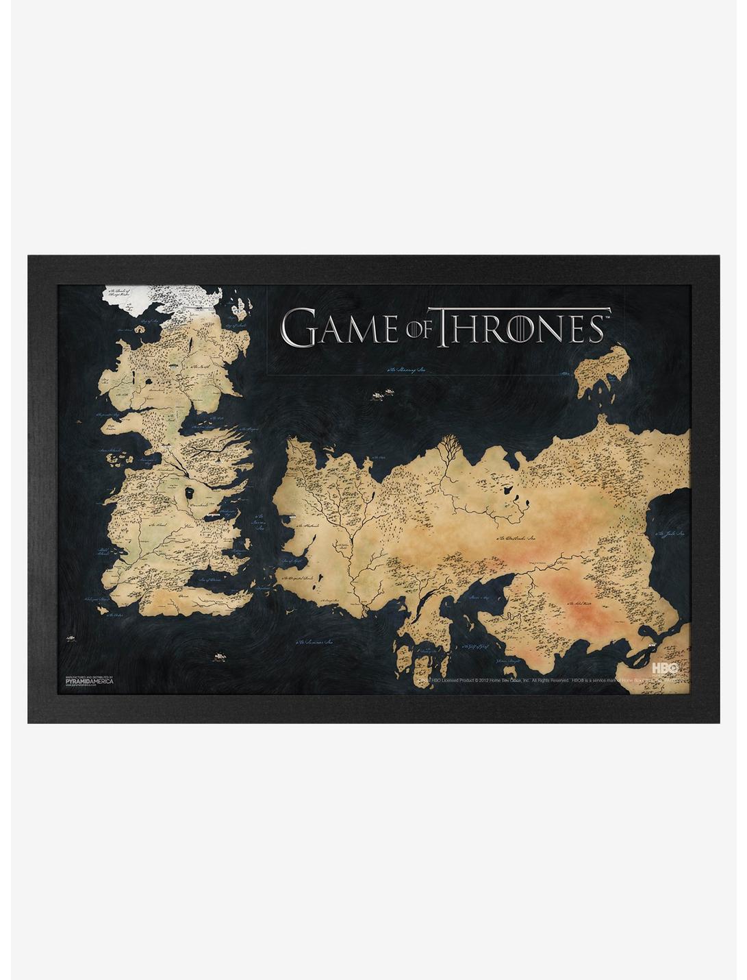 Game Of Thrones Map Of Westeros & Essos Poster, , hi-res