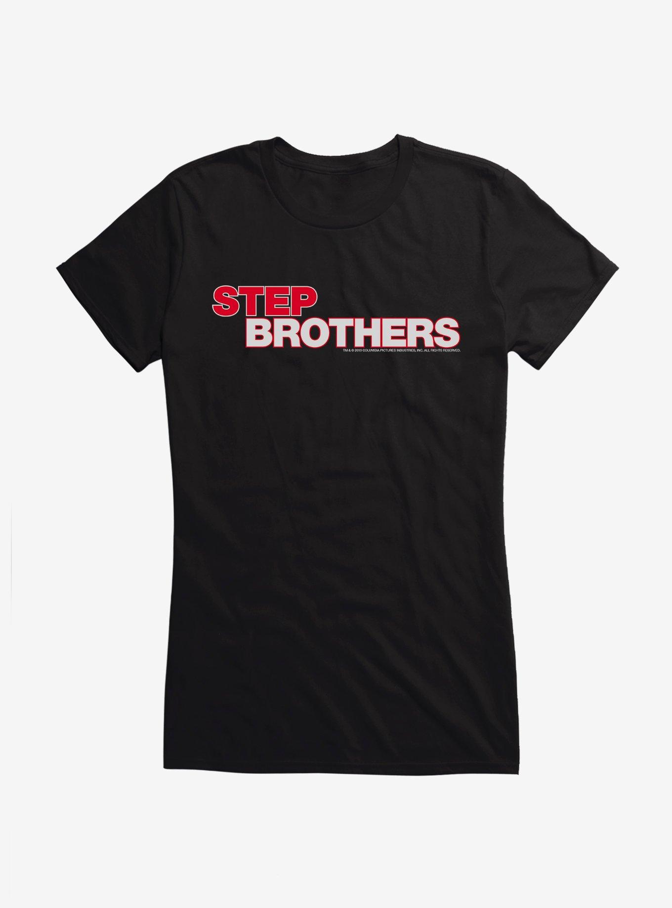 Step Brothers Title Script Girls T-Shirt, BLACK, hi-res