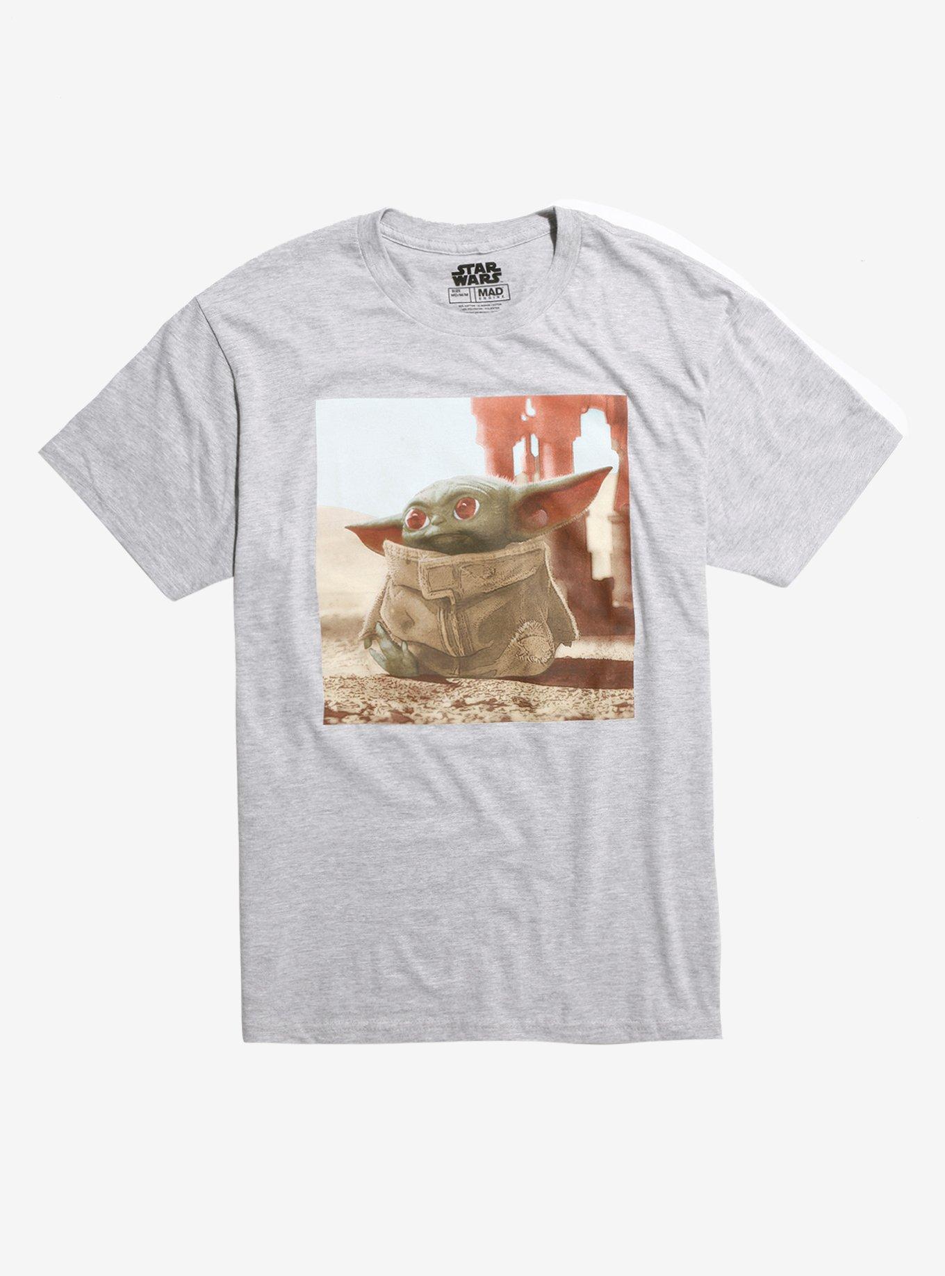 Star Wars The Mandalorian The Child Photoreal Grey T-Shirt, HEATHER GREY, hi-res