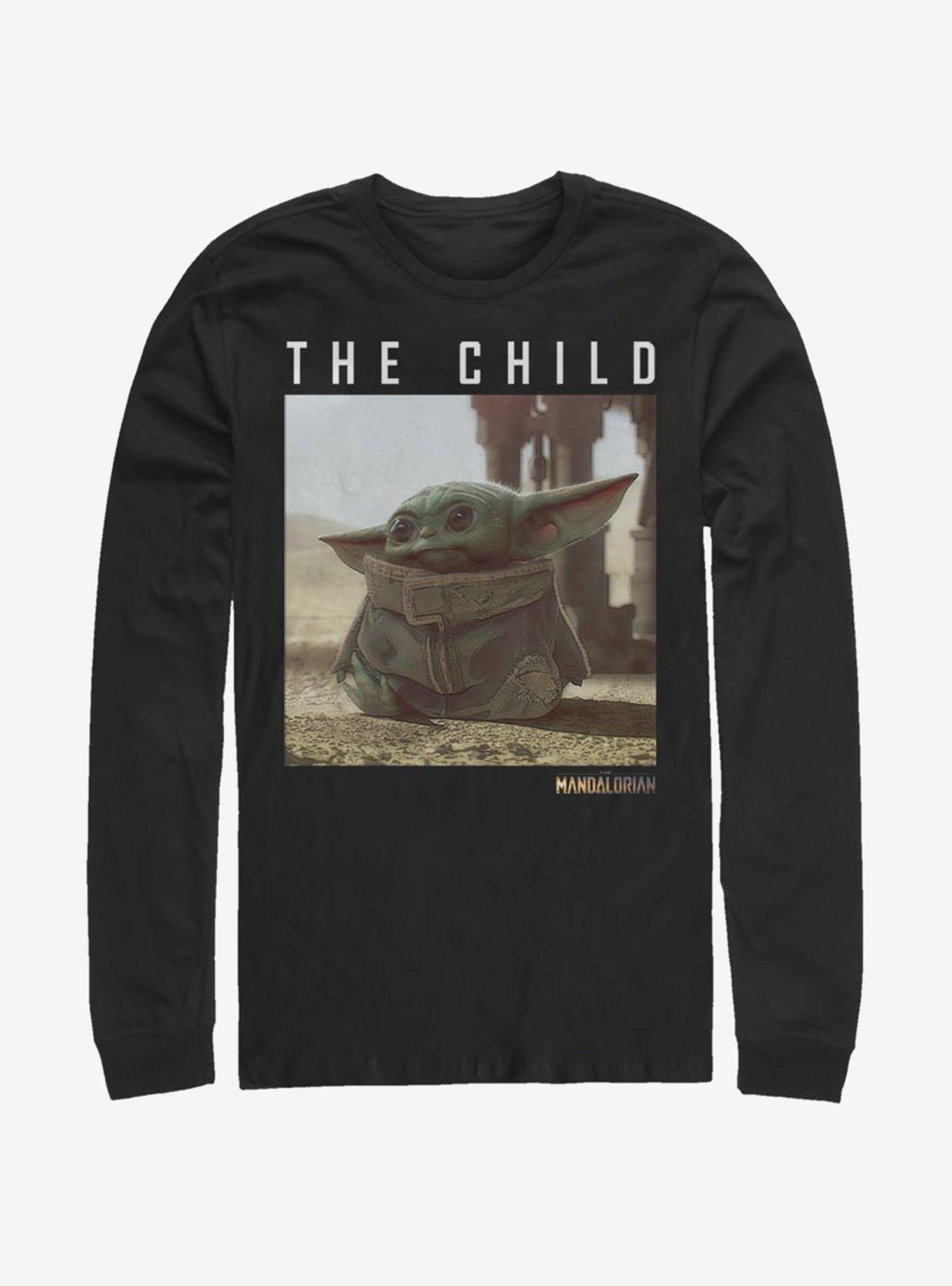 Star Wars The Mandalorian The Child Square Scene Long-Sleeve T-Shirt, BLACK, hi-res