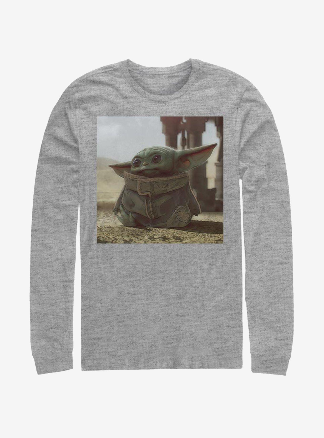 Star Wars The Mandalorian The Child Square Scene Long-Sleeve T-Shirt, ATH HTR, hi-res