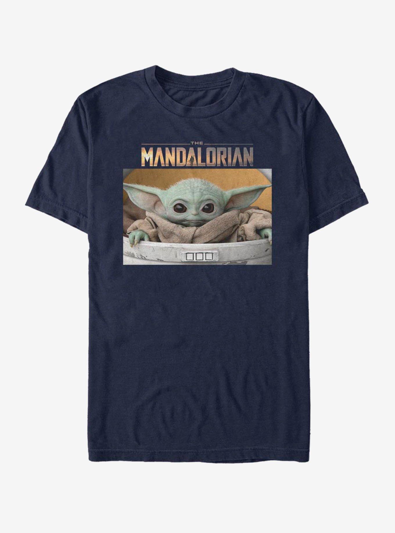 Star Wars The Mandalorian The Child Small Box T-Shirt, NAVY, hi-res