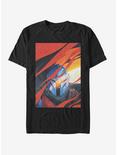 Star Wars The Mandalorian Illustrated Mandalorian Smoke T-Shirt, BLACK, hi-res