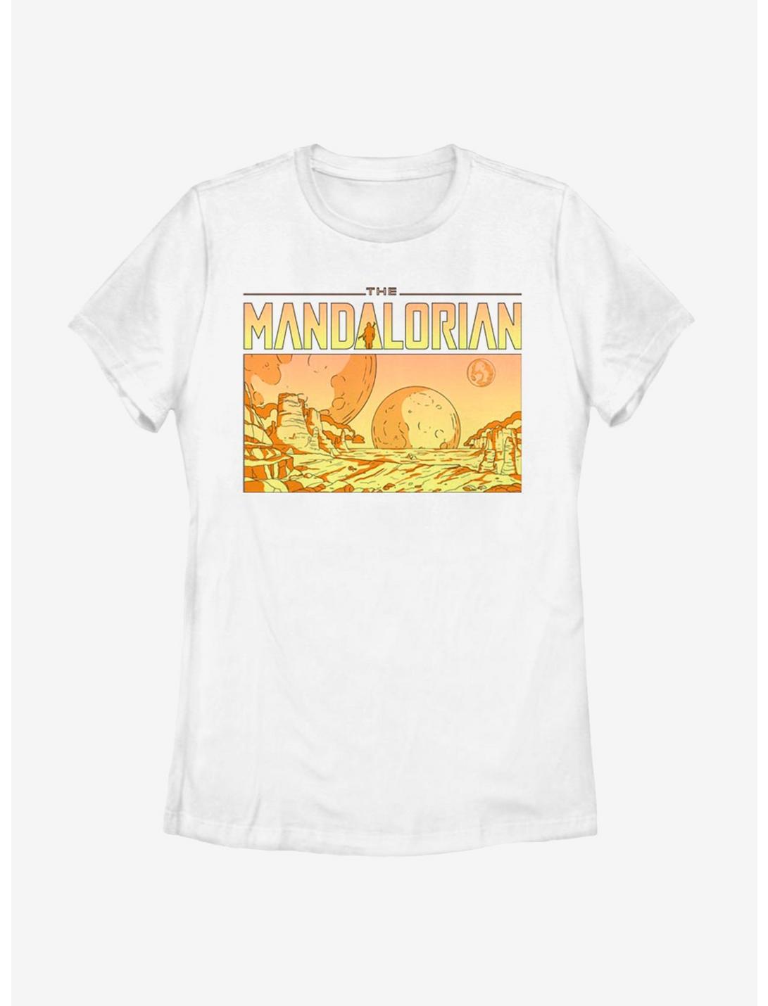 Star Wars The Mandalorian Desert Space Womens T-Shirt, WHITE, hi-res
