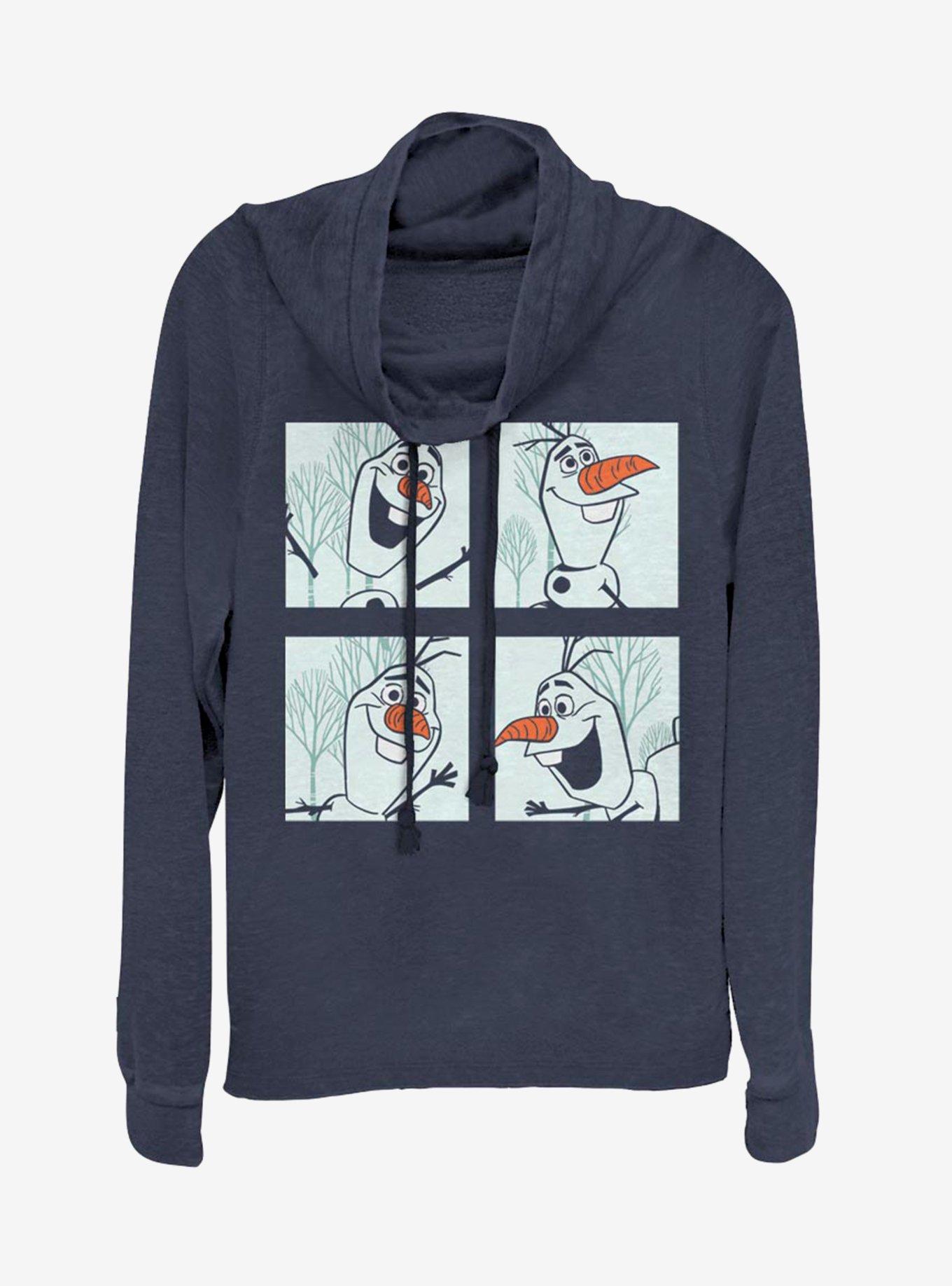 Disney Frozen 2 Olaf Box Up Cowlneck Long-Sleeve Womens Top, , hi-res
