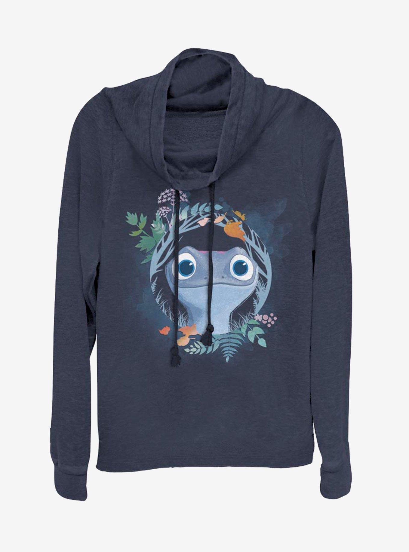 Disney Frozen 2 Watercolor Bruni Cowlneck Long-Sleeve Womens Top, , hi-res