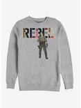Star Wars Episode IX The Rise Of Skywalker Rebel Rose Sweatshirt, ATH HTR, hi-res