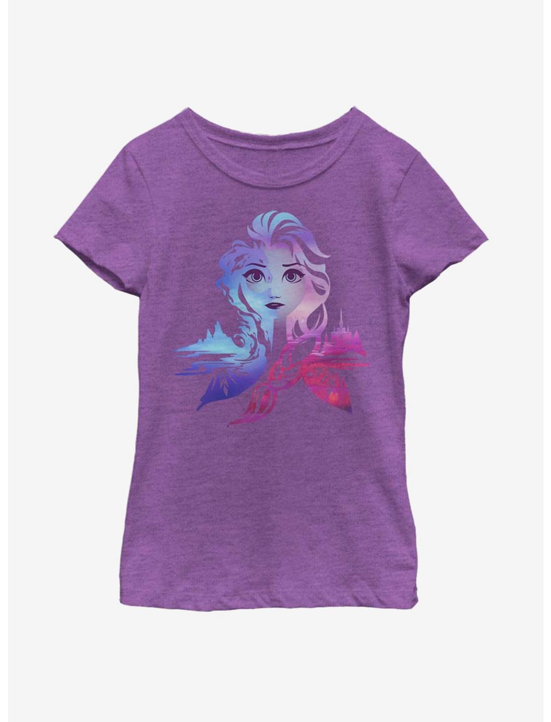 Disney Frozen 2 Elsa Seasons Youth Girls T-Shirt, PURPLE BERRY, hi-res