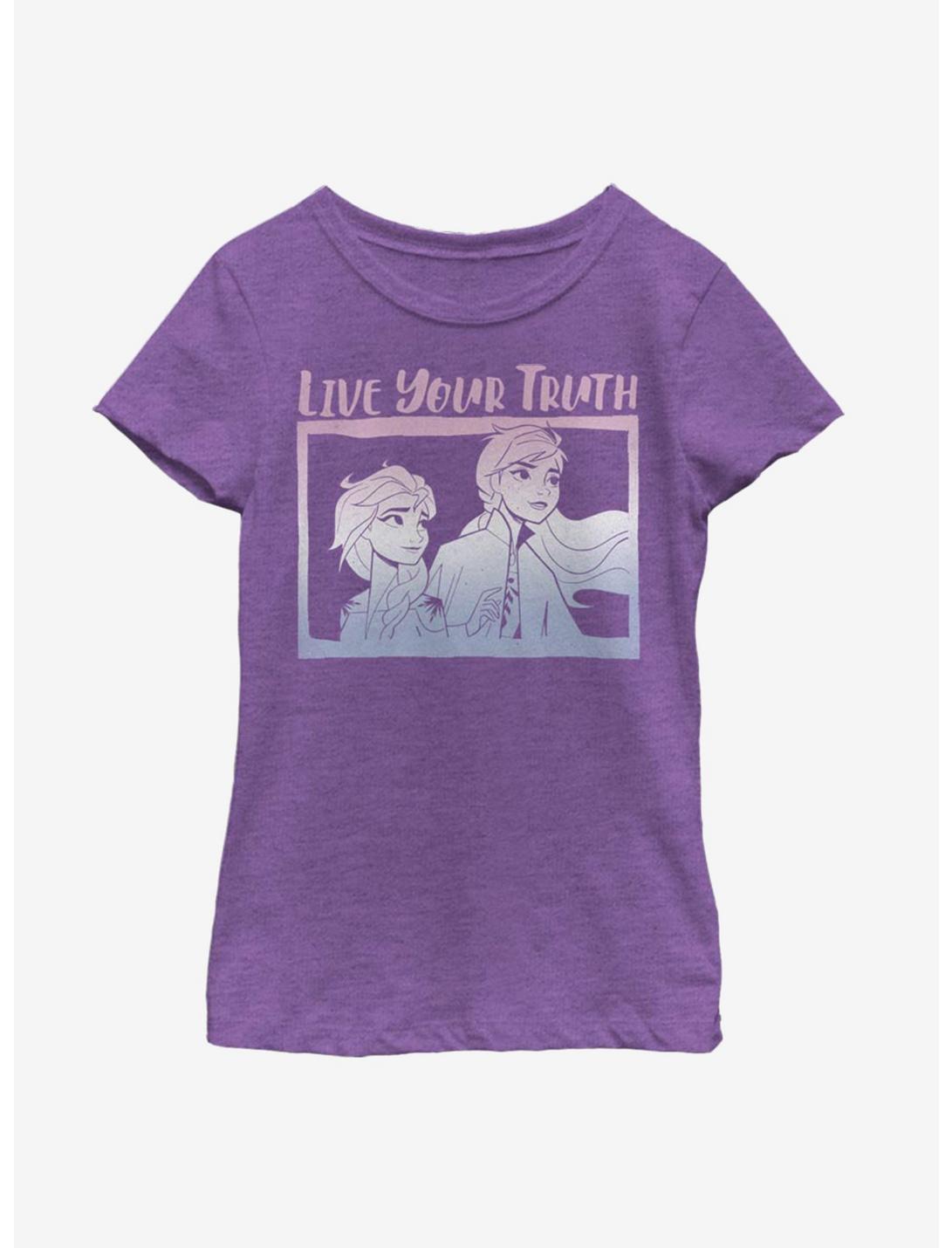 Disney Frozen 2 Live Your Truth Youth Girls T-Shirt, PURPLE BERRY, hi-res
