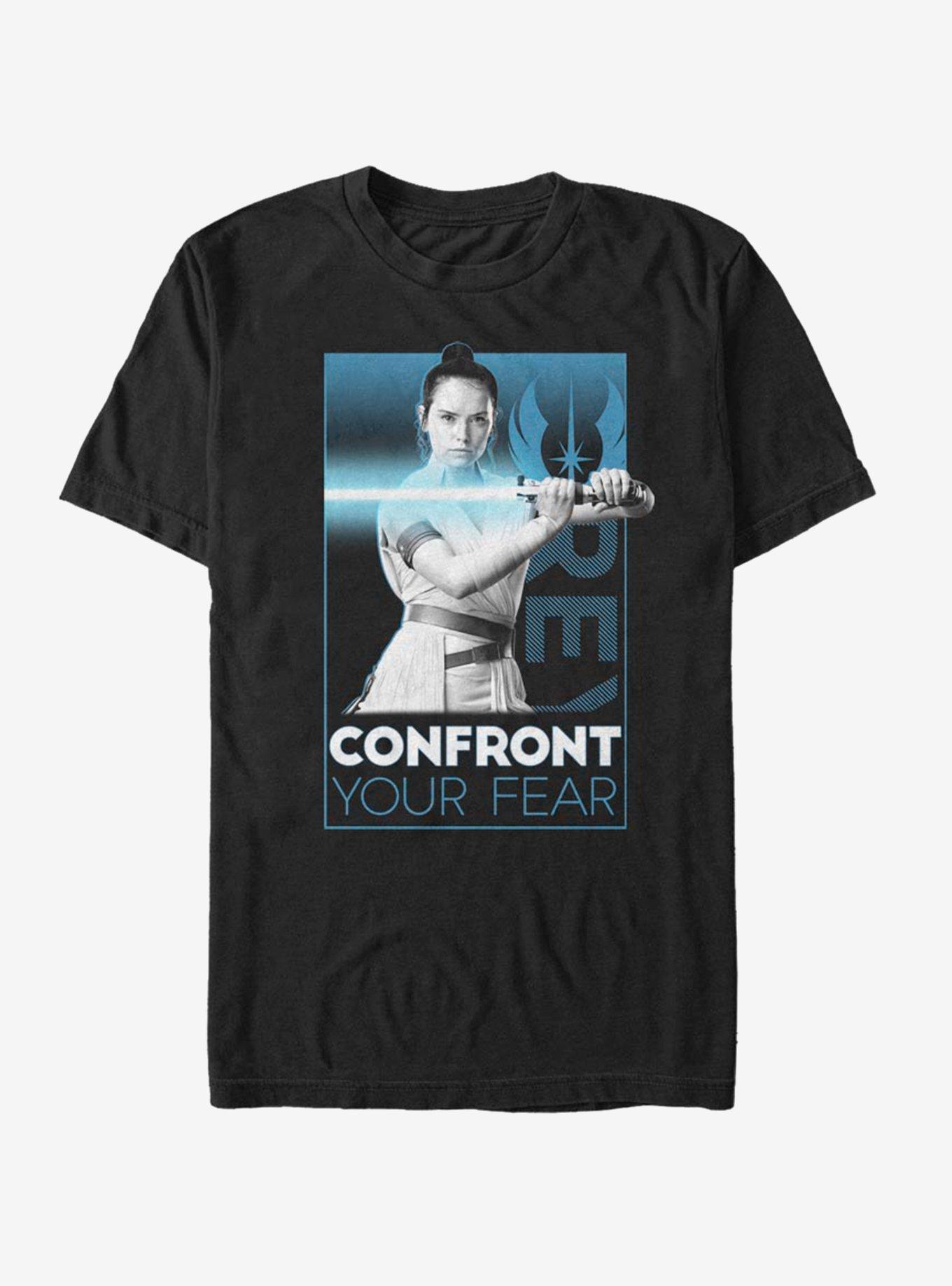 Star Wars Episode IX The Rise Of Skywalker Confront Fear T-Shirt, BLACK, hi-res